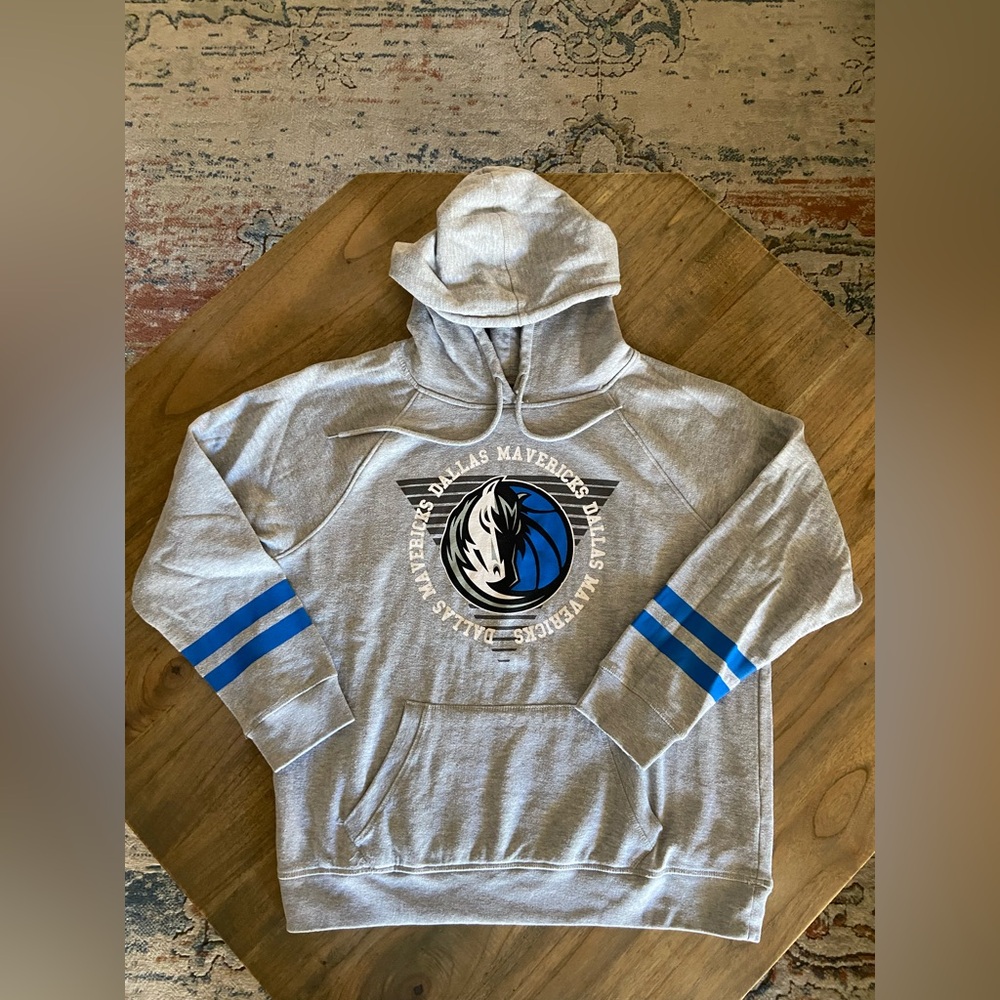 NBA Dallas Mavericks Gray and Blue Hoodie